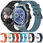 22mm Textured Silicone Solid Color Watch Band - Image 2