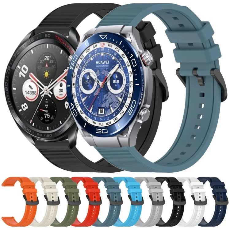 SYA0024778_B1.webp 22mm Textured Silicone Solid Color Watch Band - Image 2