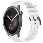 22mm Textured Silicone Solid Color Watch Band
