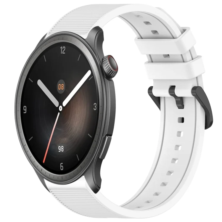SYA002478002A.webp 22mm Textured Silicone Solid Color Watch Band - Image 1