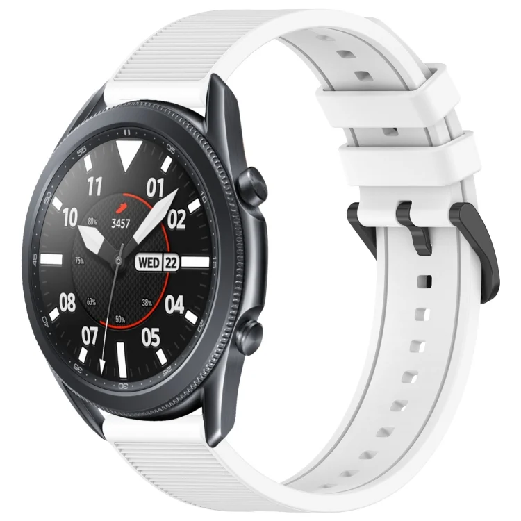 22mm Textured Silicone Solid Color Watch Band