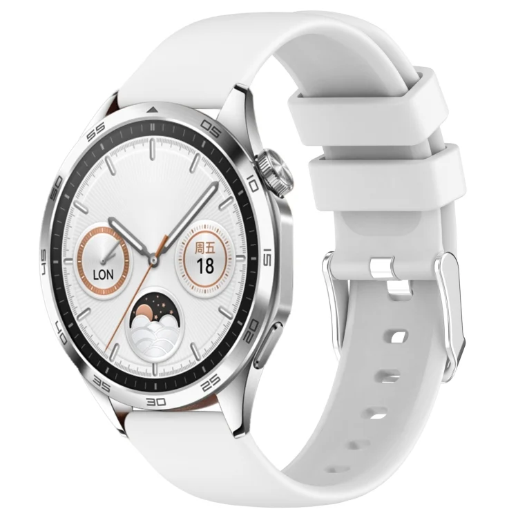 20mm Smooth Solid Color Silicone Watch Band