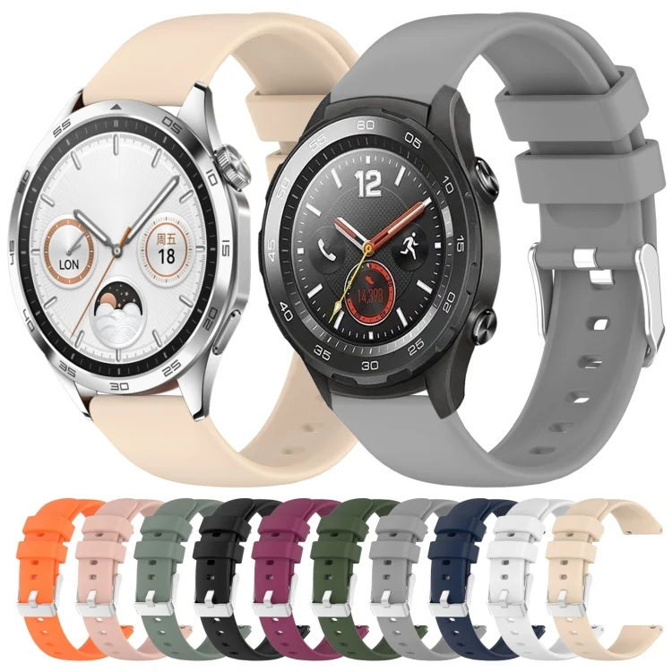 SYA0024858_B1.webp 20mm Smooth Solid Color Silicone Watch Band - Image 2