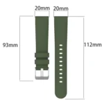 20mm Smooth Solid Color Silicone Watch Band - Image 6