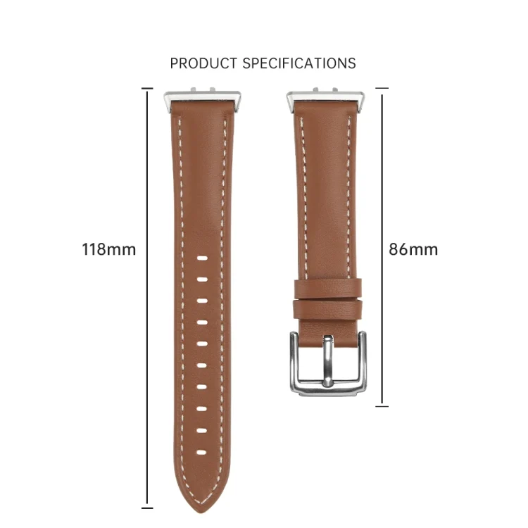 SYA0025054_B5.webp For Samsung Galaxy Watch Fit 3 Leather Sewing Thread Pin Buckle Watch Band - Image 6