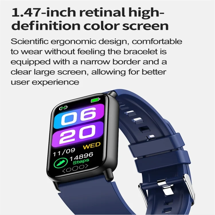 SYA0025074_B2.webp TK72 1.47 inch Color Screen Smart Watch, Support Heart Rate / Blood Pressure / Blood Oxygen / Blood Sugar Monitoring - Image 3
