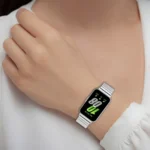 For Samsung Galaxy Fit 3 SM-R390 One Bead Stainless Steel Metal Watch Band - Image 6