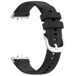 For Samsung Galaxy Fit 3 SM-R390 Metal Connector Liquid Glossy Silicone Watch Band - Image 8
