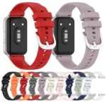 For Samsung Galaxy Fit 3 SM-R390 Metal Connector Liquid Glossy Silicone Watch Band - Image 3