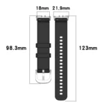 For Samsung Galaxy Fit 3 SM-R390 Metal Connector Liquid Glossy Silicone Watch Band - Image 4