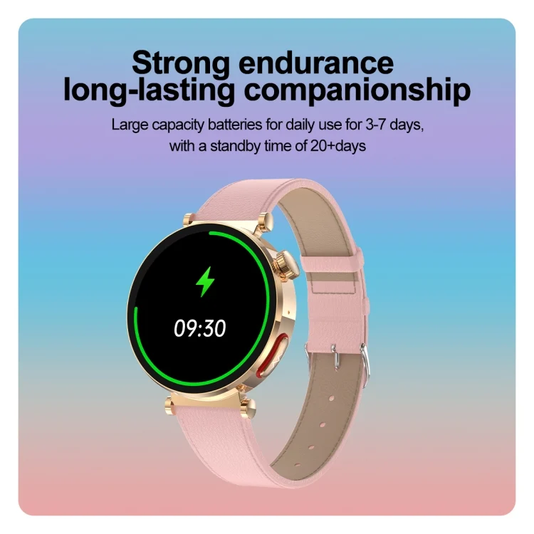 SYA0025151_B5.webp ET490 1.27 inch Color Screen Smart Watch Leather Strap, Support Bluetooth Call / ECG - Image 6