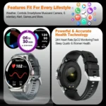 V69 1.85 inch Color Screen Smart Watch, Support Bluetooth Call / Heart Rate / Blood Pressure / Blood Oxygen Monitoring - Image 5