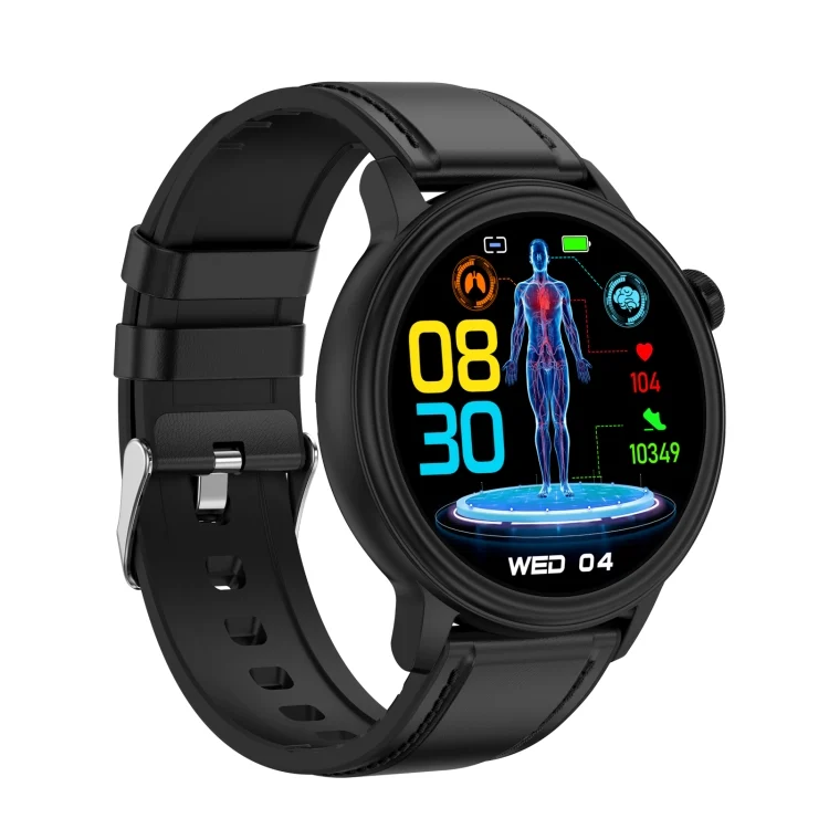 SYA002526601A_2.webp ET470 1.39 inch Color Screen Smart Watch Leather Strap, Support Bluetooth Call / ECG - Image 9