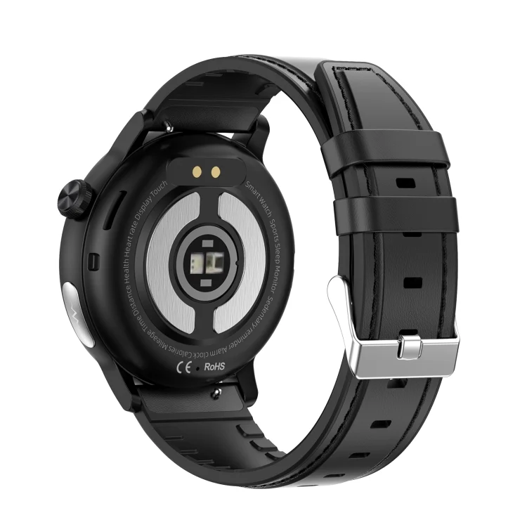 SYA002526601A_3.webp ET470 1.39 inch Color Screen Smart Watch Leather Strap, Support Bluetooth Call / ECG - Image 10