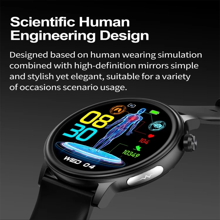 SYA0025269_B2.webp ET470 1.39 inch Color Screen Smart Watch Silicone Strap, Support Bluetooth Call / ECG - Image 3