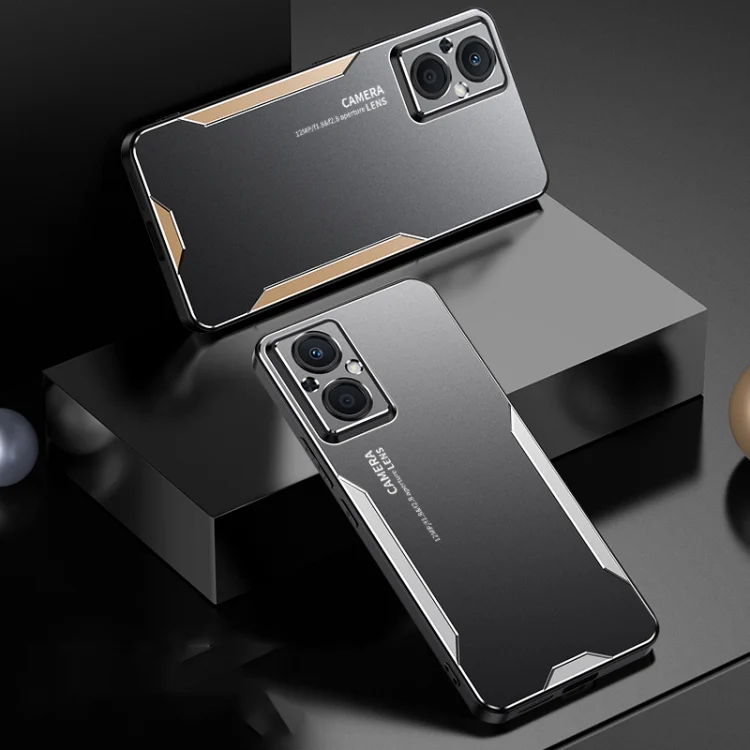 SYA002528913A_1.webp Blade Series TPU Hybrid Metal Phone Case, For OPPO A96, For OPPO Reno6, For OPPO A93, For OPPO A55, For OPPO Reno4 SE - Image 2