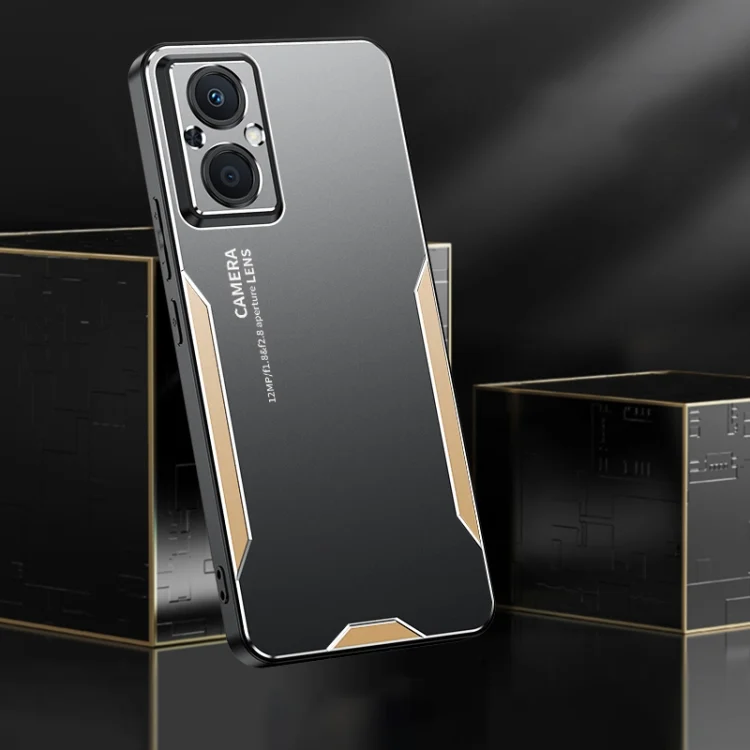 SYA002528913A_2.webp Blade Series TPU Hybrid Metal Phone Case, For OPPO A96, For OPPO Reno6, For OPPO A93, For OPPO A55, For OPPO Reno4 SE - Image 3