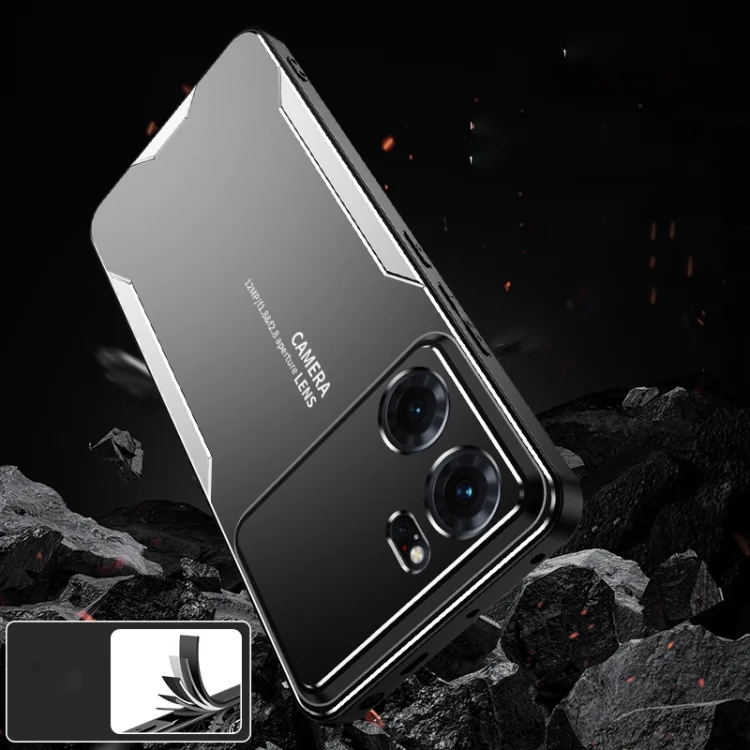SYA002528920A_4.webp Blade Series TPU Hybrid Metal Phone Case, For OPPO Reno4, For OPPO Reno3 Pro, For OPPO A1 - Image 5