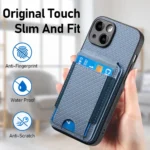 Carbon Fiber Vertical Flip Wallet Stand Phone Case, For iPhone 12, For iPhone 12 Pro Max, For iPhone 12 Pro, For iPhone 11 Pro Max - Image 6