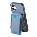 Carbon Fiber Vertical Flip Wallet Stand Phone Case, For iPhone 16, For iPhone 15 Pro Max, For iPhone 15 Pro, For iPhone 15 Plus - Image 5