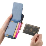 Carbon Fiber Vertical Flip Wallet Stand Phone Case, For iPhone 16, For iPhone 15 Pro Max, For iPhone 15 Pro, For iPhone 15 Plus - Image 6