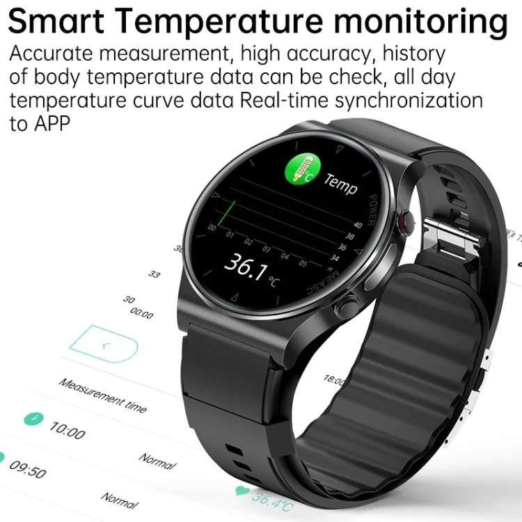 SYA0025370_B6.webp P70 1.3 inch Color Screen Smart Watch, Support Accurate Air Pump Blood Pressure / ECG - Image 7