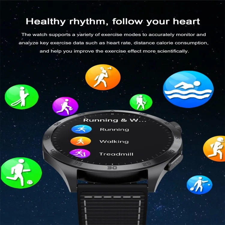 SYA0025380_B3.webp ET485 1.43 inch Color Screen Smart Watch Silicone Strap, Support Bluetooth Call / Micro-physical Examination - Image 4
