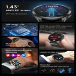 ET485 1.43 inch Color Screen Smart Watch Silicone Strap, Support Bluetooth Call / Micro-physical Examination - Image 5