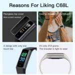 C68L IP67 Waterproof Smart Bracelet Sport Fitness Tracker - Image 3