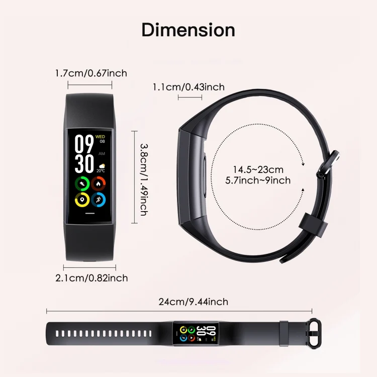 SYA0025404_B11.webp C80 IP67 Waterproof Smart Bracelet Sport Fitness Tracker - Image 12