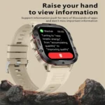 QX11 1.96 inch Color Screen Smart Watch Slub Steel Strap Support Bluetooth Call - Image 3