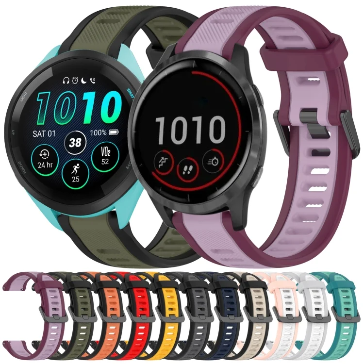 SYA0025431_B1.webp 22mm Two Color Textured Silicone Watch Band - Image 2