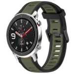 22mm Two-Color Textured Silicone Watch Band