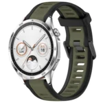 22mm Two Color Textured Silicone Watch Band