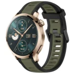 22mm Two Color Textured Silicone Watch Band