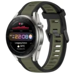 22mm Two Color Textured Silicone Watch Band