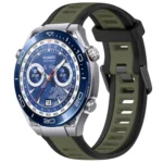22mm Two Color Textured Silicone Watch Band