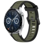 22mm Two Color Textured Silicone Watch Band