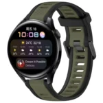 22mm Two Color Textured Silicone Watch Band