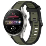 22mm Two Color Textured Silicone Watch Band