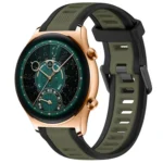 22mm Two Color Textured Silicone Watch Band