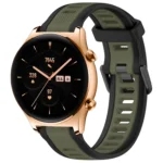 22mm Two Color Textured Silicone Watch Band