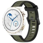 20mm Two Color Textured Silicone Watch Band