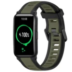 20mm Two Color Textured Silicone Watch Band