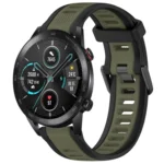 20mm Two Color Textured Silicone Watch Band