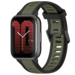 20mm Two-Color Textured Silicone Watch Band