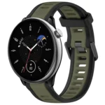 20mm Two-Color Textured Silicone Watch Band