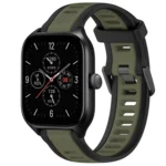 20mm Two-Color Textured Silicone Watch Band