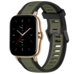 20mm Two-Color Textured Silicone Watch Band