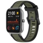 20mm Two-Color Textured Silicone Watch Band